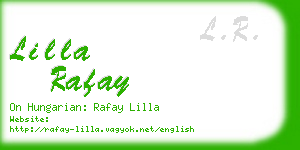 lilla rafay business card